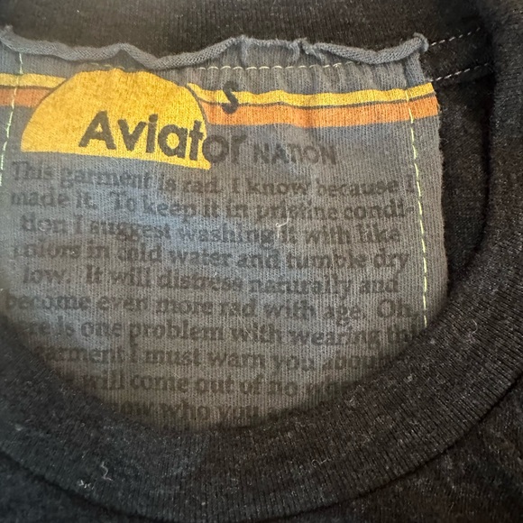 Aviator Nation cropped t shirt sz small - Picture 3 of 5